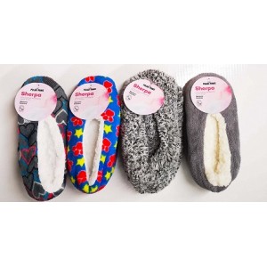 Ladies Sherpa Slipper Socks with Anti-skid